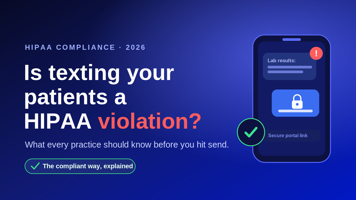 Is Texting Your Patients HIPAA Compliant? A 2026 Guide for Medical Practices
